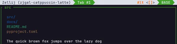 zellij catppuccin-latte theme
